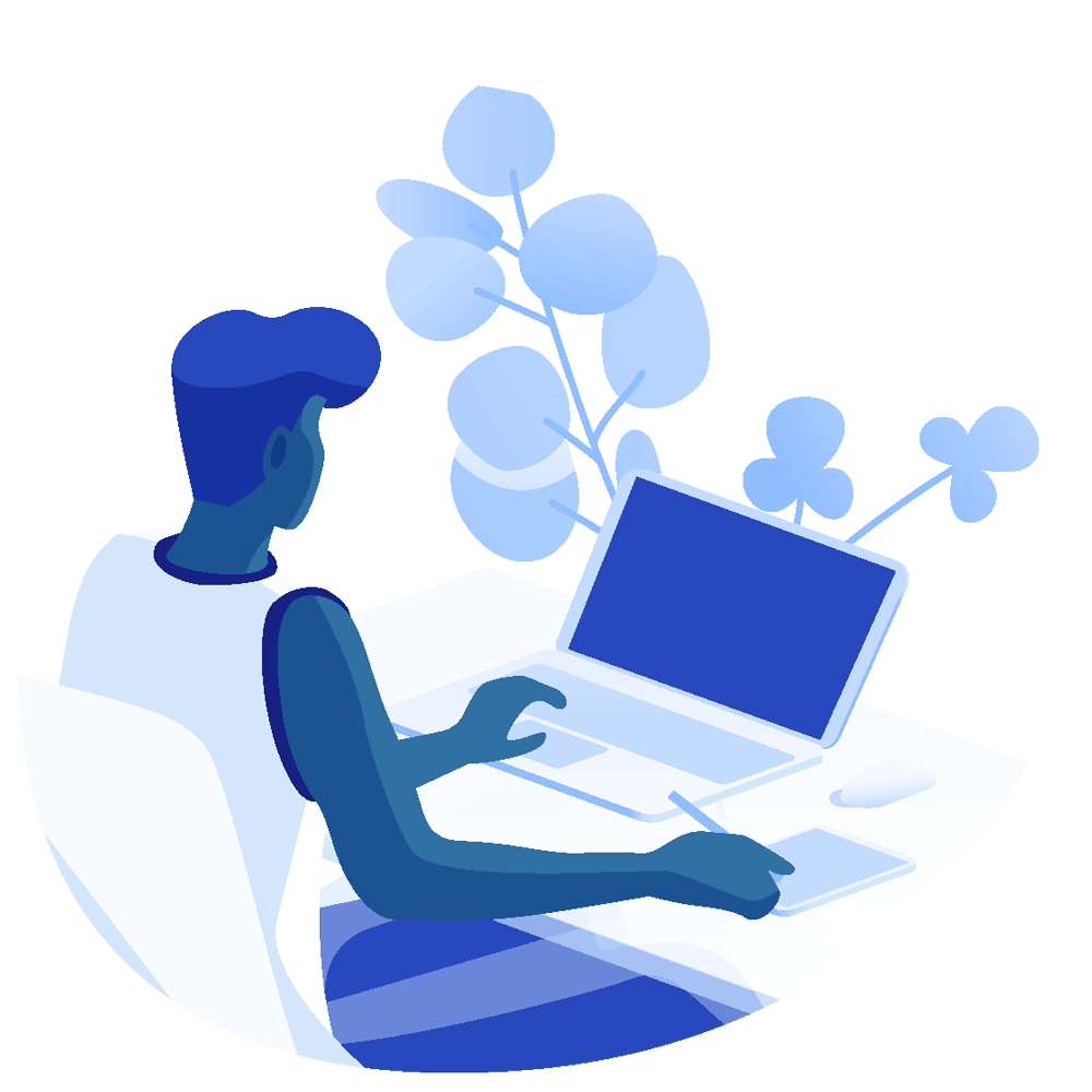 Man at desk